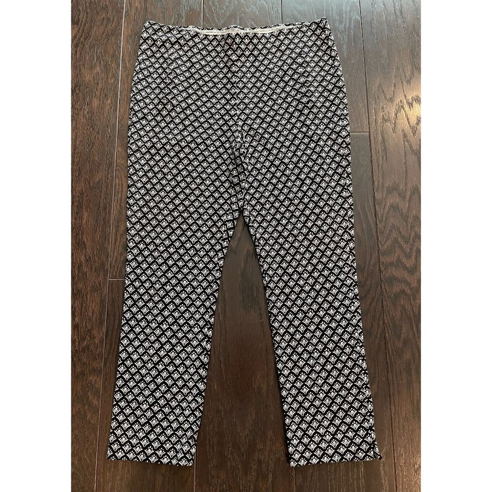 Chico's Black and White Straight Leg Pants